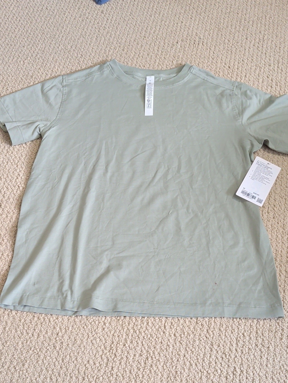lululemon athletica All Yours Organic Cotton Tee in Fog Green